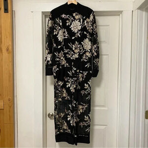 NWT BCBGMaxAzaria Floral Sequin Embroidered Jumpsuit